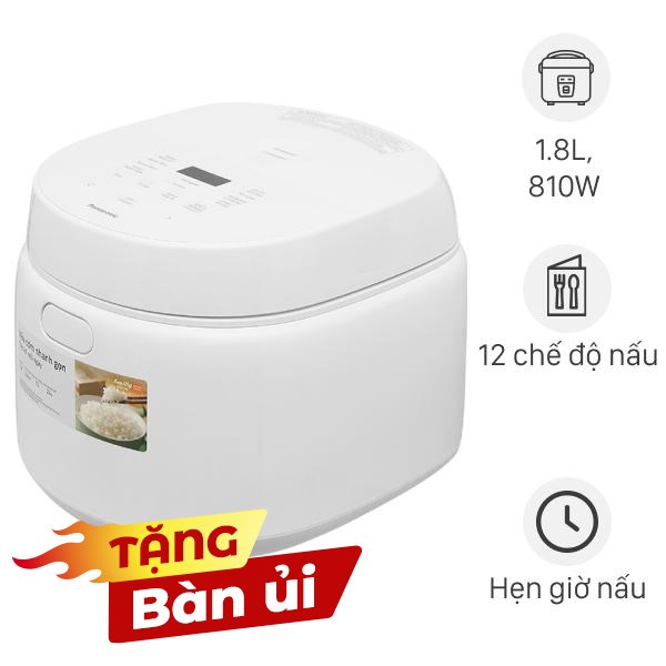 Nồi cơm điện tử Panasonic 1.8 lít SR-DL184WRA