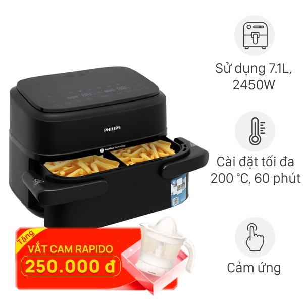 Nồi chiên không dầu Philips NA150/00 7.1 lít