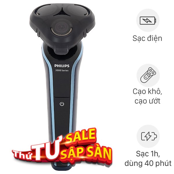 Máy cạo râu khô và ướt Philips S3608/10