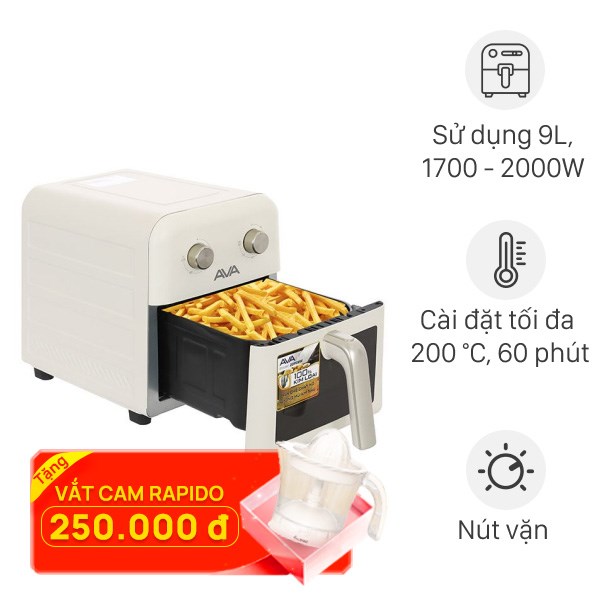 Nồi chiên không dầu AVA ZG93MW 9 lít