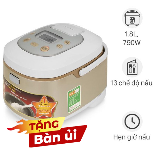 Nồi cơm điện tử Sharp 1.8 lít KS-TH18-GL