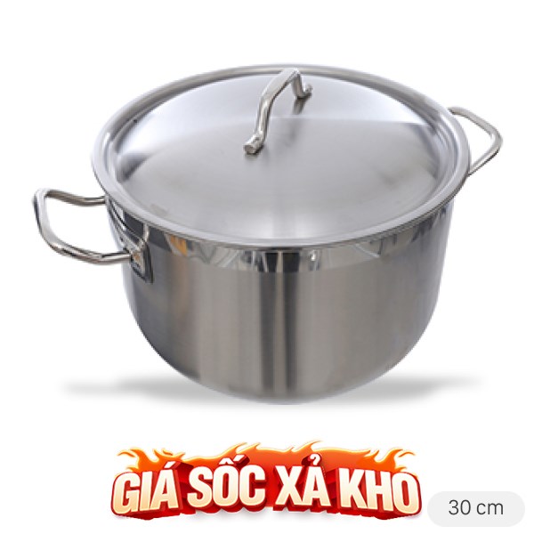 Nồi inox 3 đáy nắp inox 30 cm Fivestar N30-3D