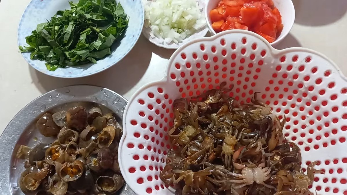 Nguyên liệu món ăn cách nấu canh cua đồng