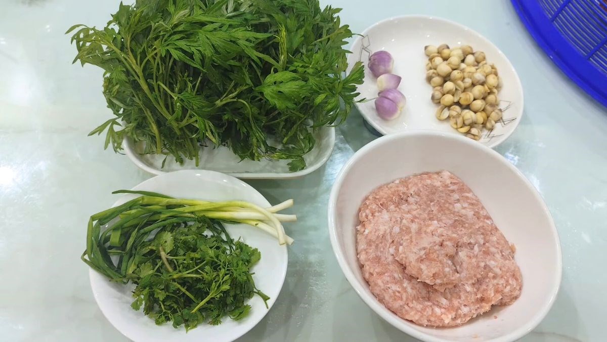 Nguyên liệu món ăn canh ngải cứu