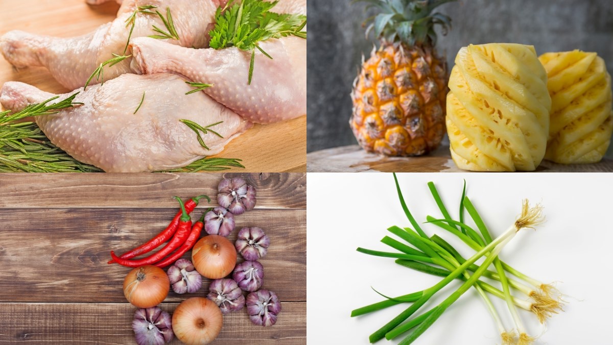 Nguyên liệu món ăn mách bạn cách làm gà kho thơm