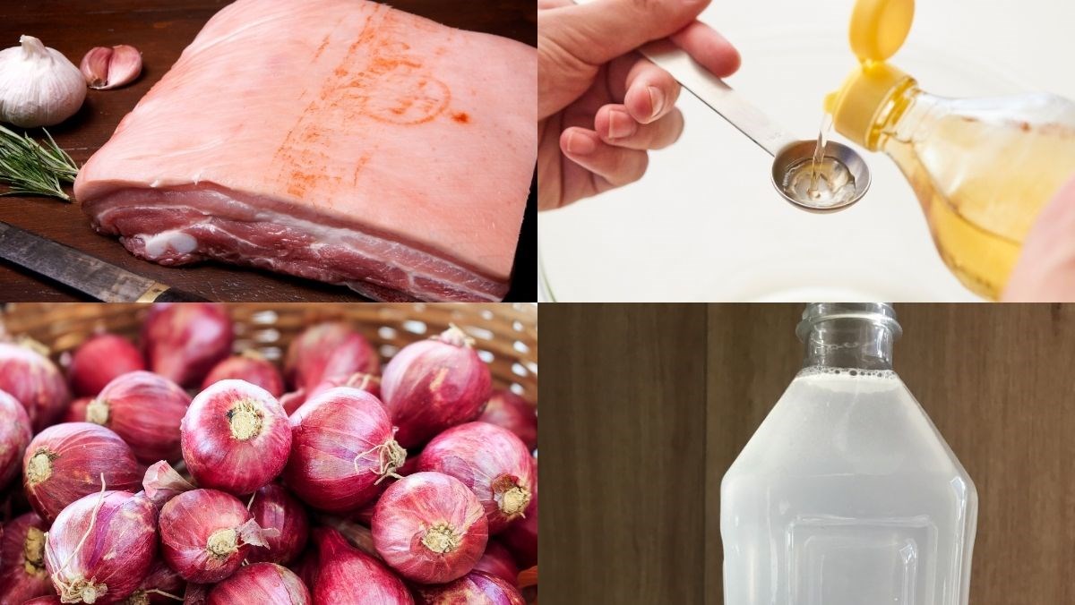 Nguyên liệu món ăn heo quay chiên giòn