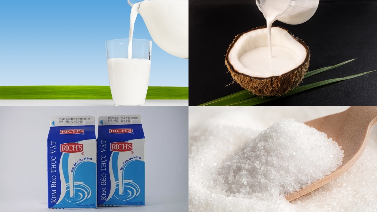 Nguyên liệu món ăn cách làm nước cốt dừa ăn chè