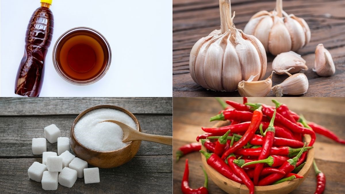 Nguyên liệu món ăn nước mắm bánh cuốn miền nam