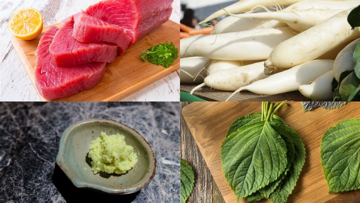 Nguyên liệu món ăn sashimi cá ngừ