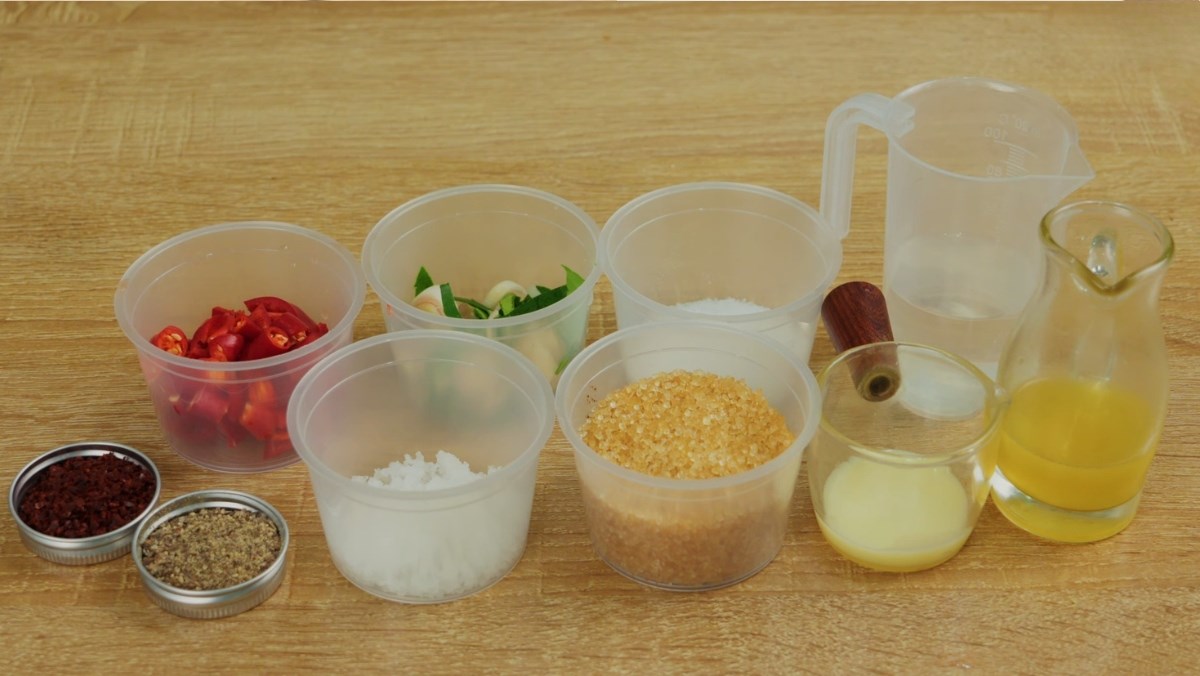 Nguyên liệu món ăn sốt chấm gà luộc