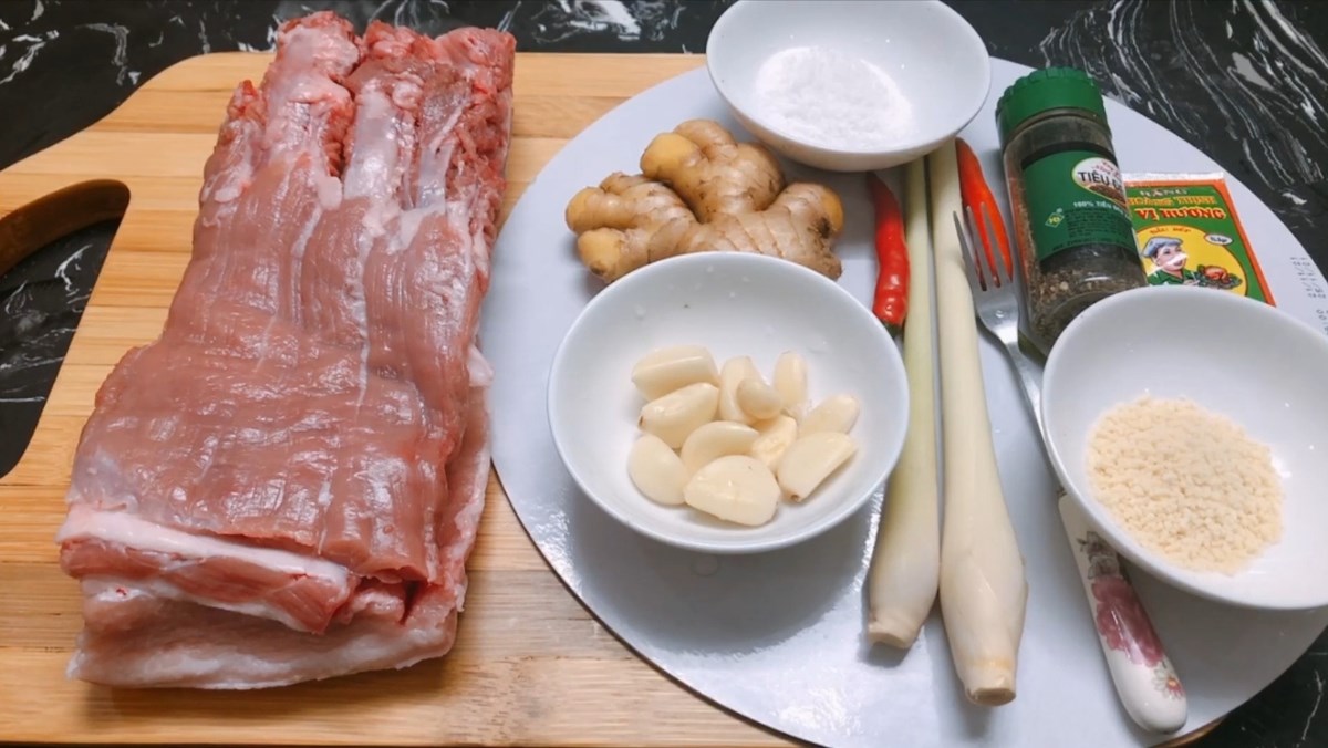 Nguyên liệu món ăn cách làm thịt rán ngũ vị hương