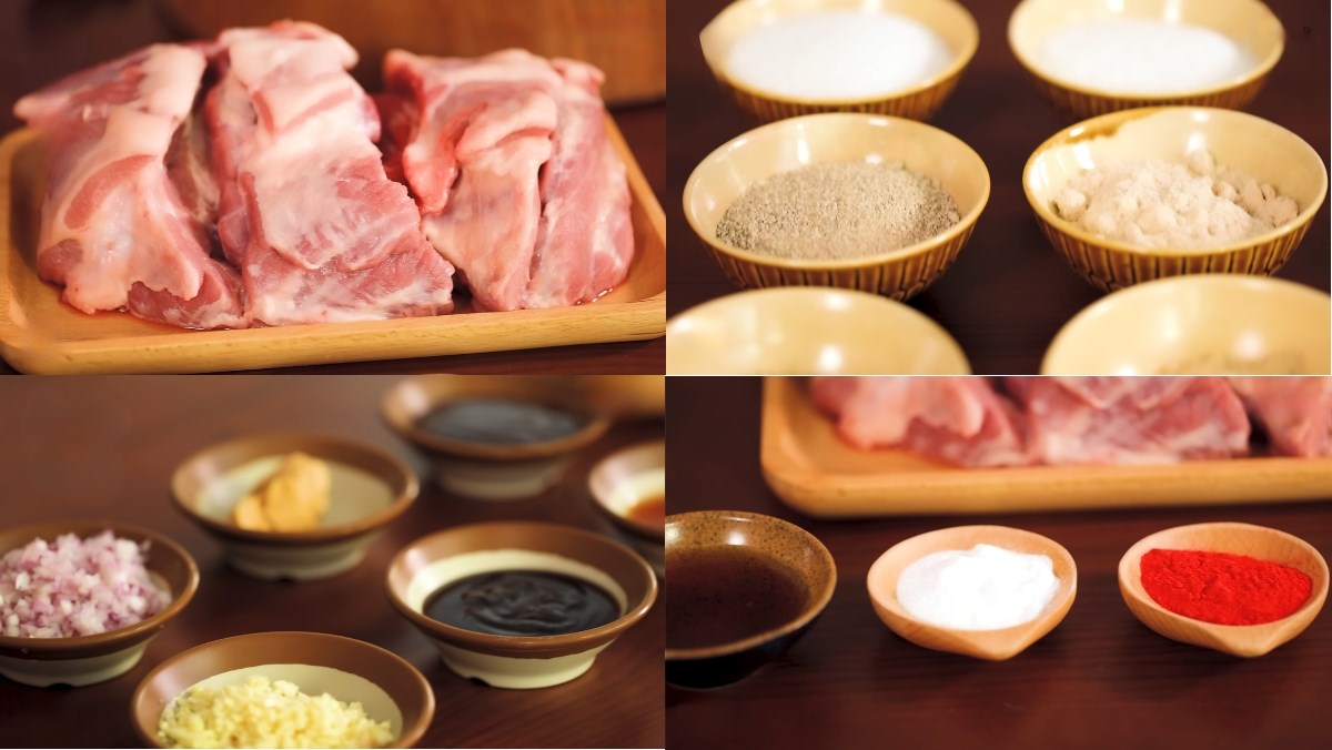 Nguyên liệu món ăn thịt xá xíu người hoa