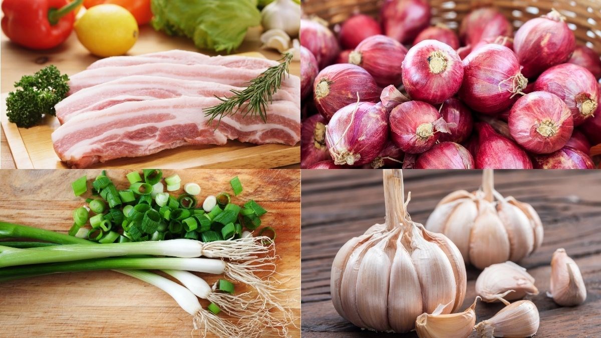 Nguyên liệu món ăn ướp thịt nướng miền bắc