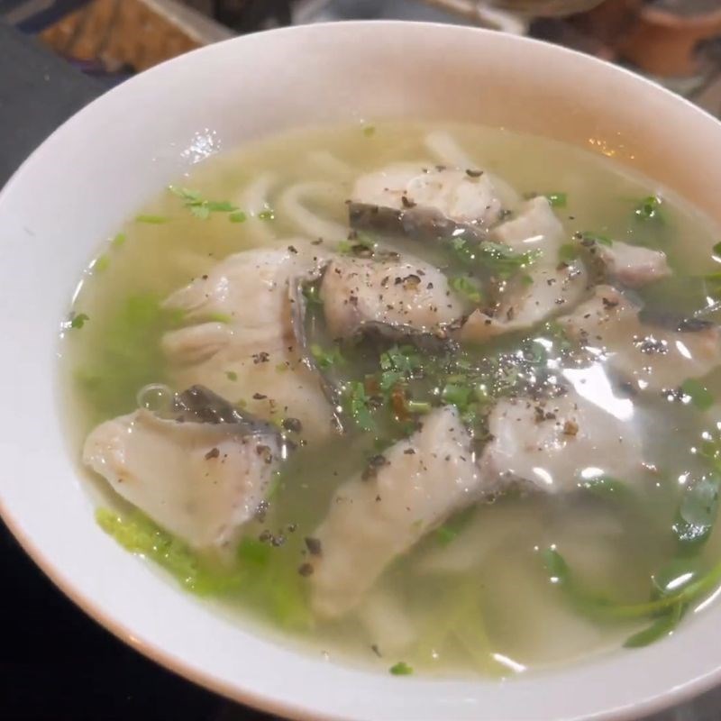 Bước 5 Thành phẩm Bánh canh cá lóc rau đắng