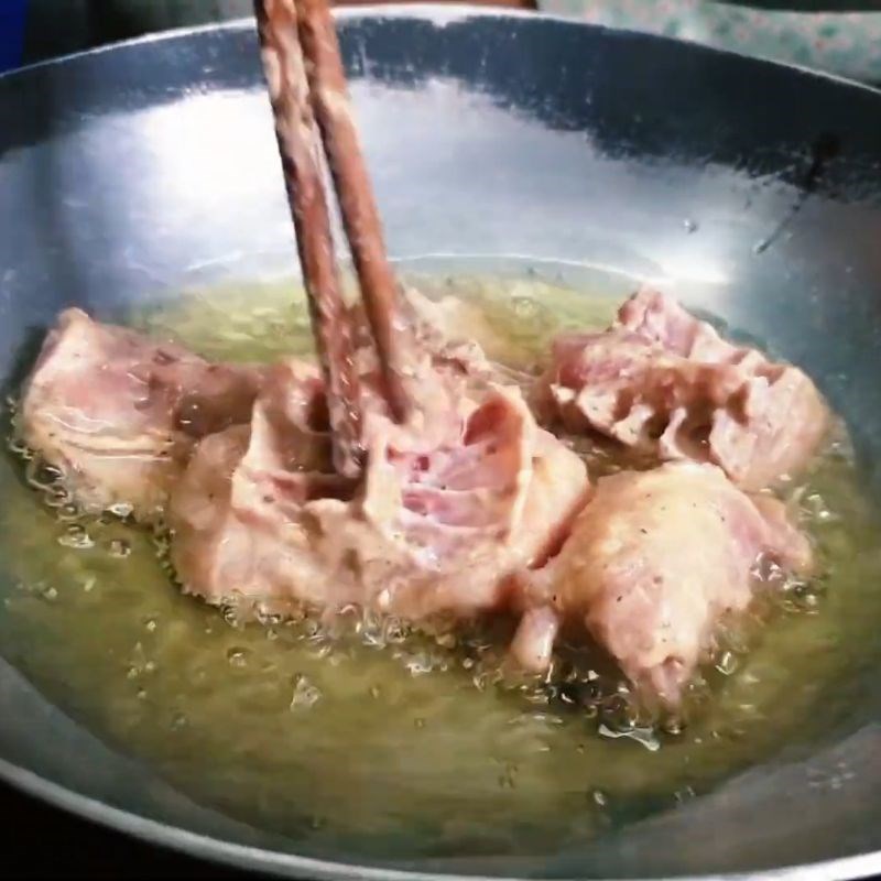 Bước 3 Chiên gà Cách làm gà tẩm bột chiên giòn aji quick