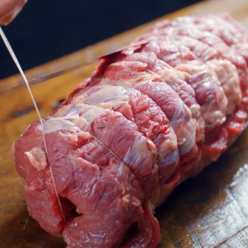 Bước 5 Chuẩn bị thịt trước khi nướng Bò nướng tảng