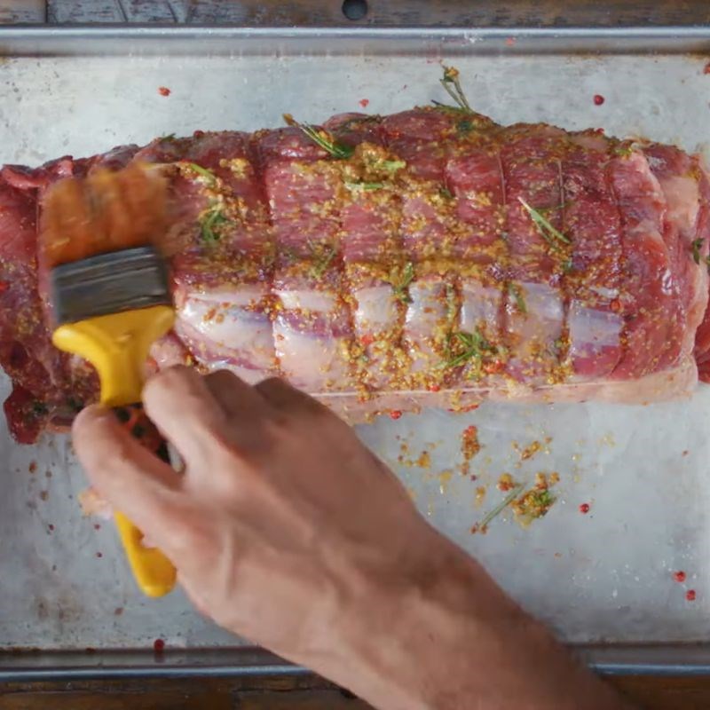 Bước 5 Chuẩn bị thịt trước khi nướng Bò nướng tảng