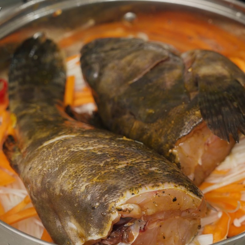 Bước 4 Hấp cá song xì dầu Cá song hấp xì dầu