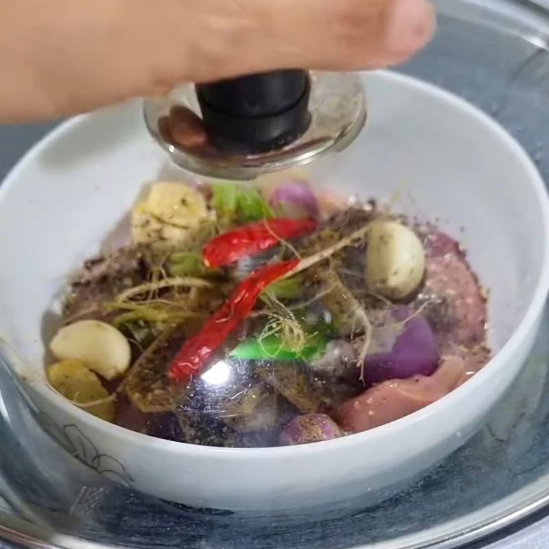 Bước 4 Hấp cách thuỷ cật heo Cật heo hấp cách thủy