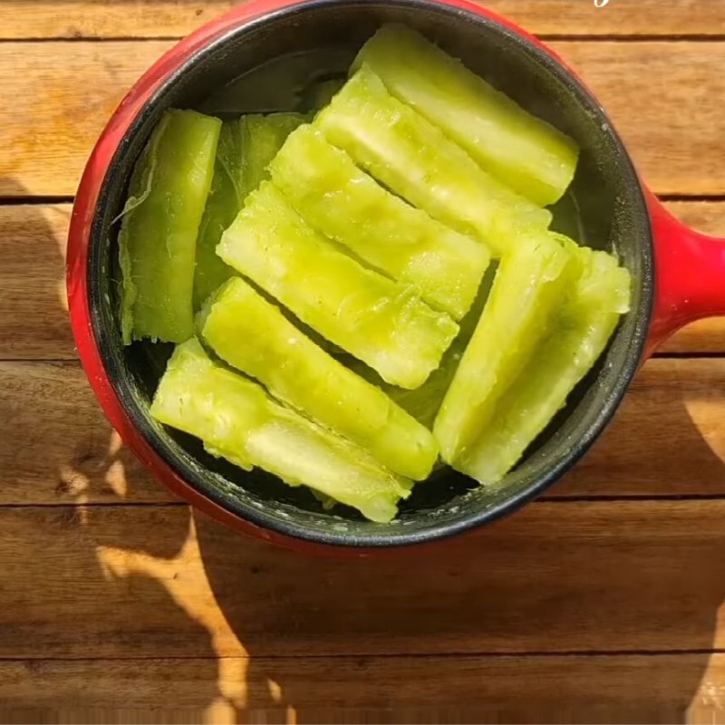 Bước 4 Hấp sắn cốt dừa lá nếp lần 2 Sắn hấp cốt dừa lá nếp