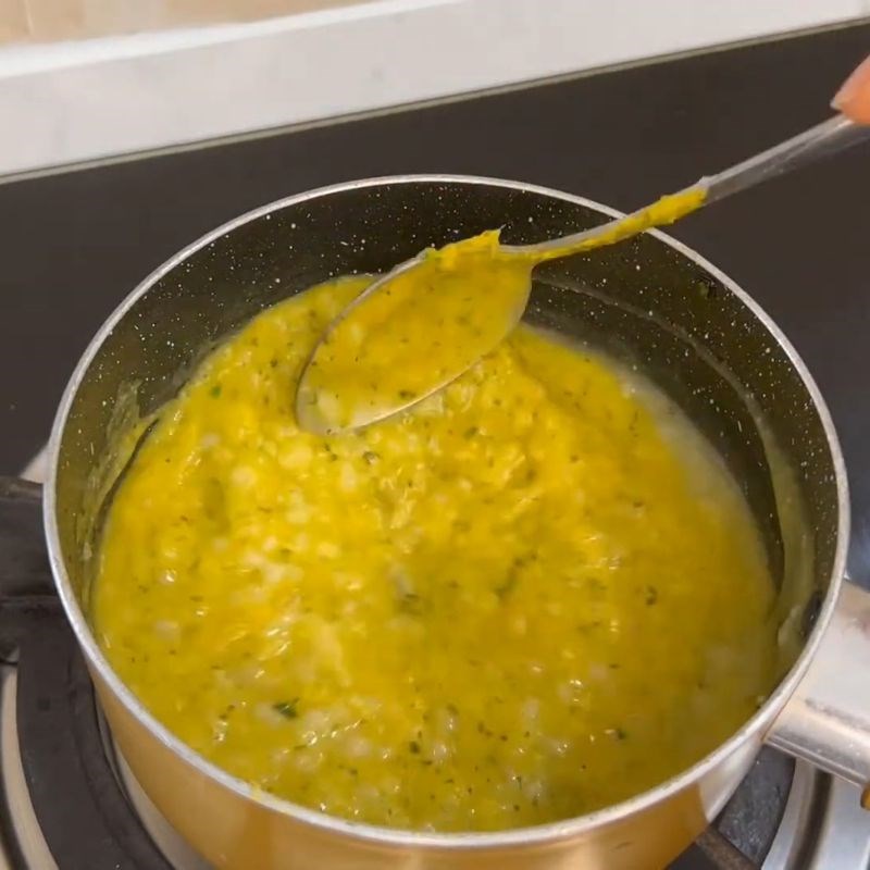 Bước 4 Hoàn thành món cháo bí đỏ thịt bằm dinh dưỡng Cháo bí đỏ thịt bằm