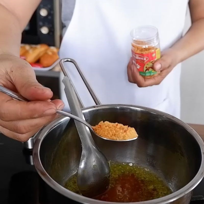 Bước 3 Hoàn thành nước sốt Sốt bánh mì nướng muối ớt