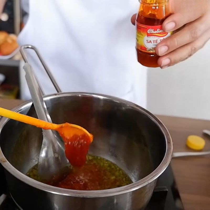 Bước 3 Hoàn thành nước sốt Sốt bánh mì nướng muối ớt