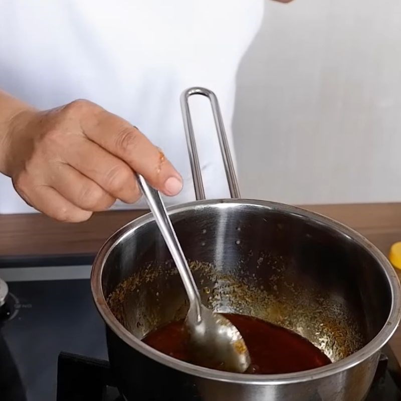 Bước 3 Hoàn thành nước sốt Sốt bánh mì nướng muối ớt