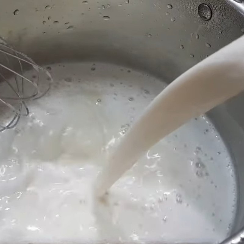 Bước 1 Nấu nước cốt dừa ăn chè Nước cốt dừa ăn chè