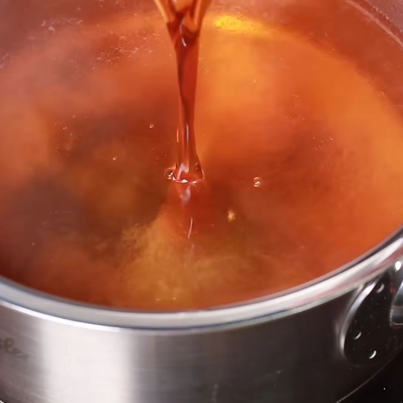 Bước 2 Nấu nước đường và nước mắm sánh dẻo Nước mắm bánh cuốn miền Nam