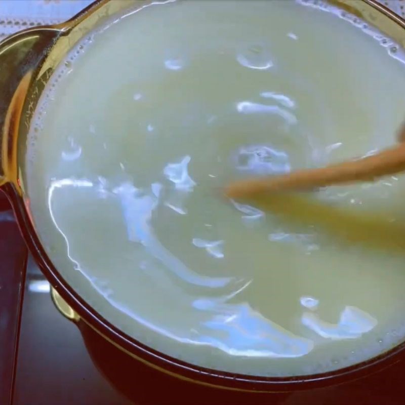 Bước 4 Nấu sữa hạt sen đậu xanh Sữa hạt sen đậu xanh