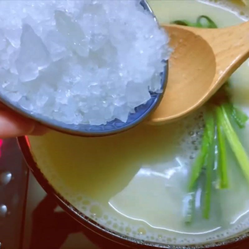 Bước 4 Nấu sữa hạt sen đậu xanh Sữa hạt sen đậu xanh