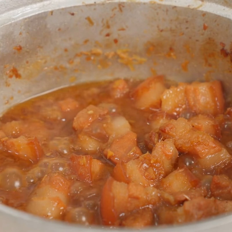 Bước 4 Nêm nếm gia vị và kho rim thịt Thịt kho ruốc sả