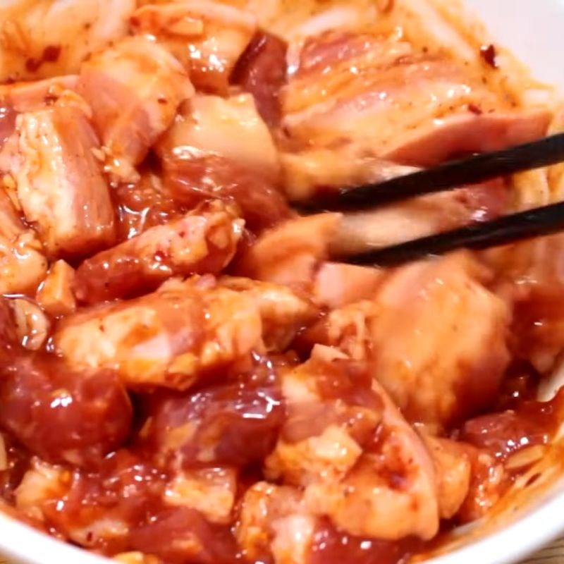 Bước 2 Pha chế và cách ướp thịt ba chỉ nướng nồi chiên không dầu Nướng thịt ba chỉ bằng nồi chiên không dầu