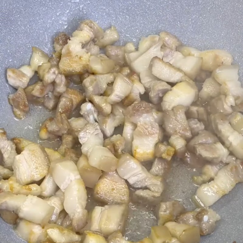 Bước 2 Rang thịt và cùi dừa Thịt rang dừa