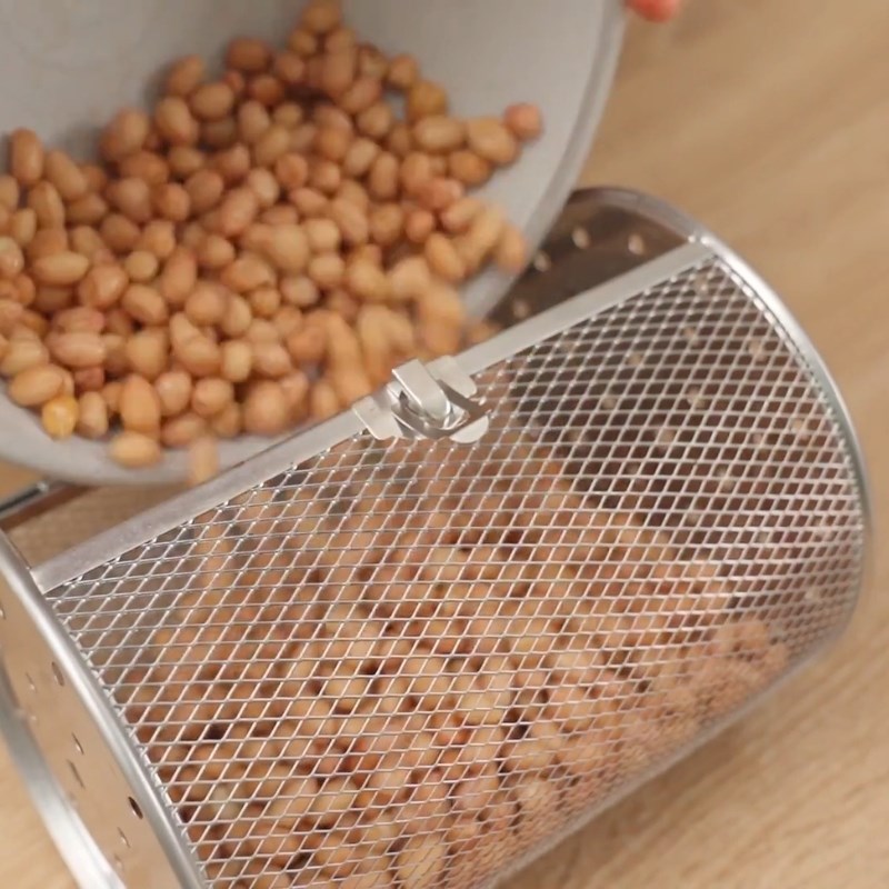 Bước 2 Sấy khô lạc Lạc rang húng lìu