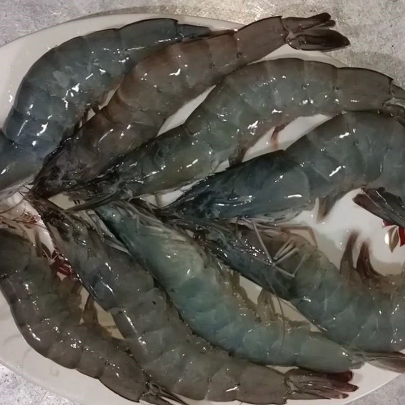 Bước 1 Sơ chế tôm tươi Tôm chiên sả