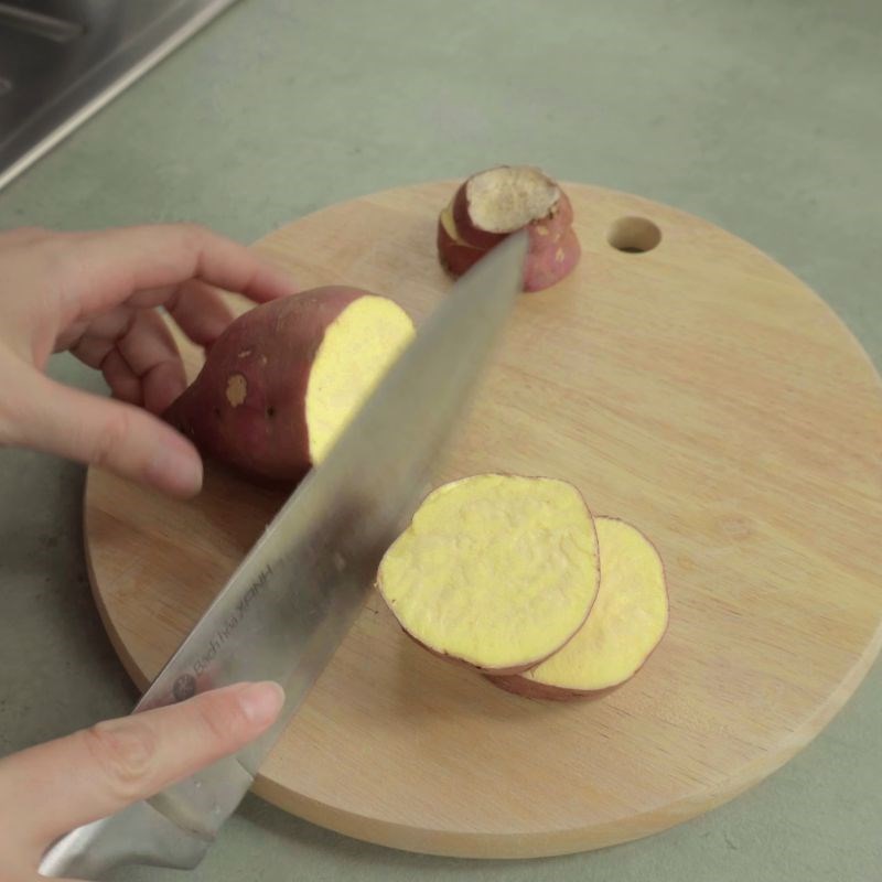 Bước 1 Sơ chế và chuẩn bị nguyên liệu làm sữa khoai lang Sữa khoai lang bằng máy làm sữa hạt