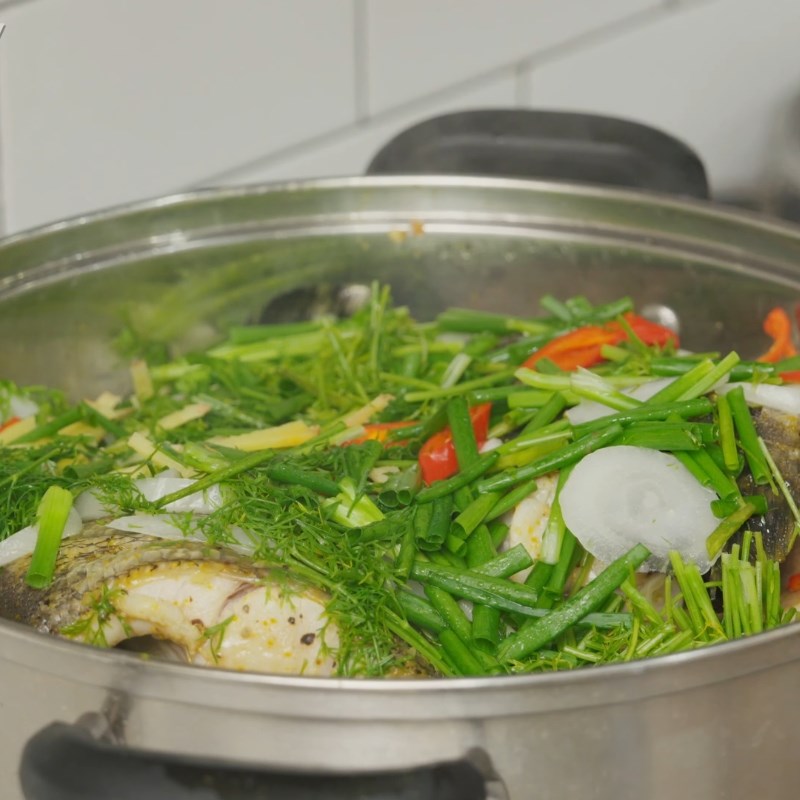 Bước 5 Thành phẩm Cá song hấp xì dầu