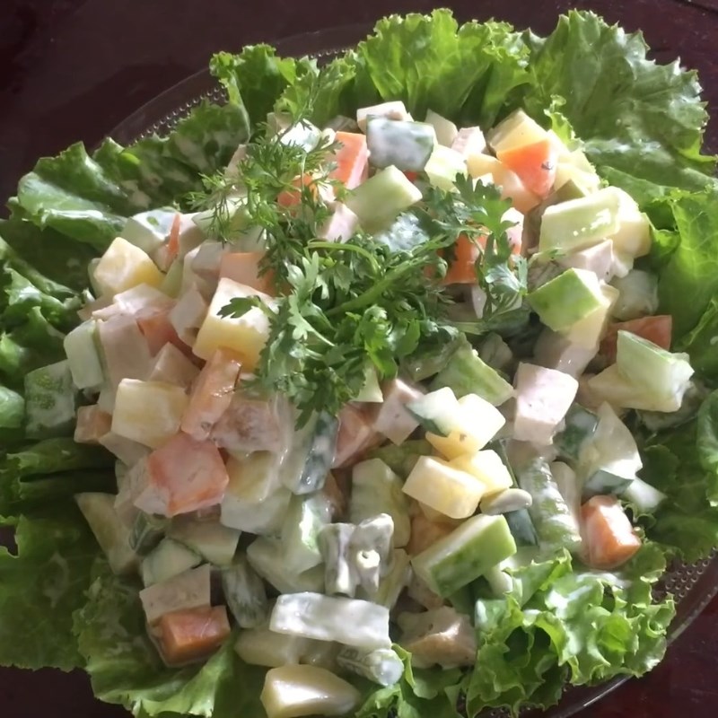 Bước 4 Thành phẩm Salad rau củ trộn sốt mayonnaise