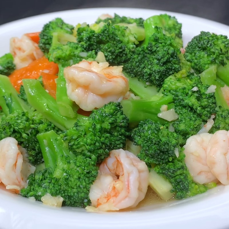 Bước 7 Thành phẩm Súp lơ xào tôm