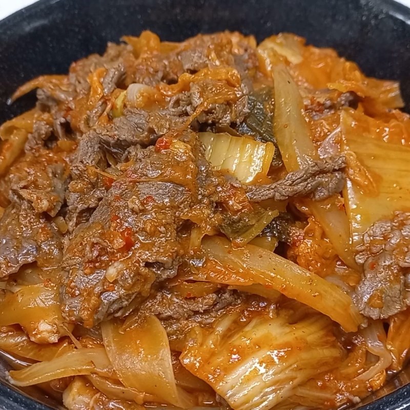 Bước 4 Thành phẩm Bò xào kim chi