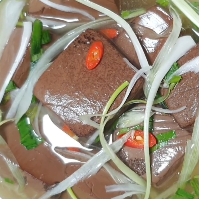 Bước 6 Thành phẩm Tiết lợn luộc