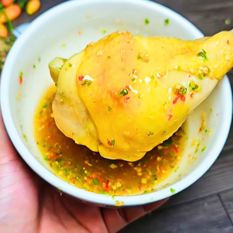 Bước 3 Thành phẩm Sốt chấm gà luộc muối ớt xanh
