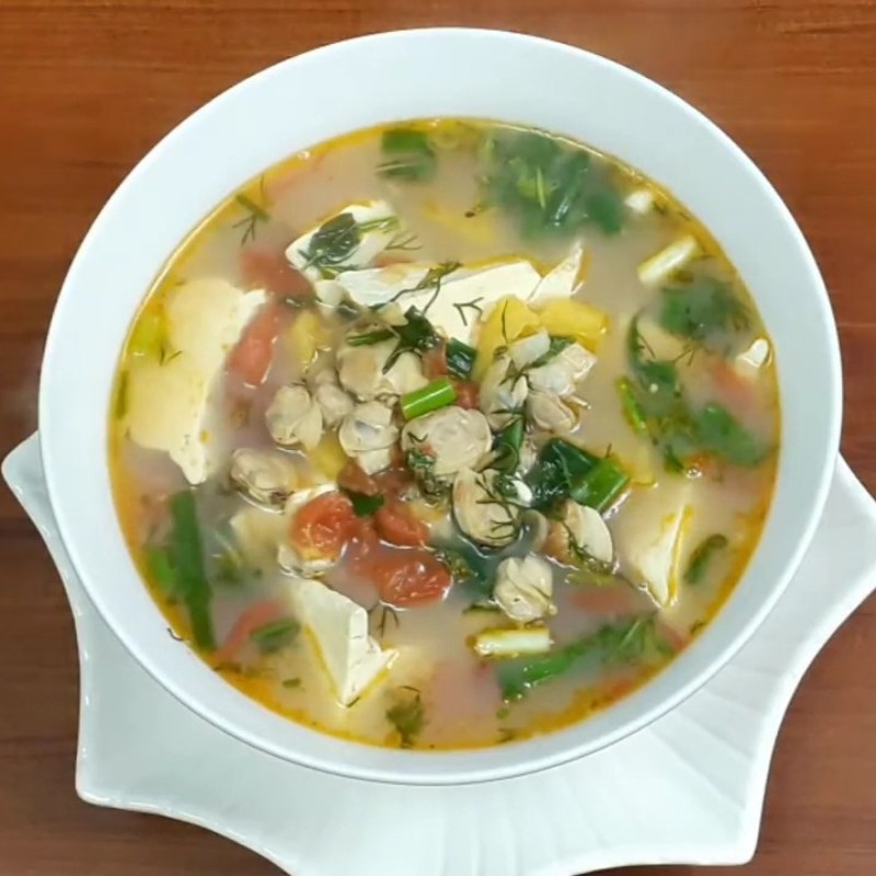 Bước 4 Thành phẩm Canh ngao cà chua