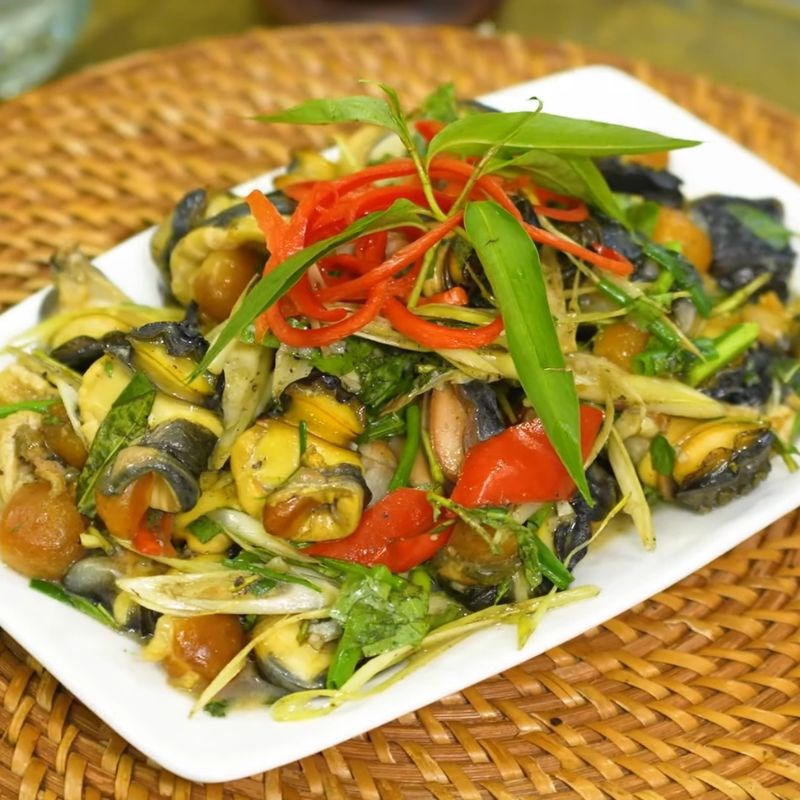 Bước 7 Thành phẩm Ốc nhồi xào sả ớt
