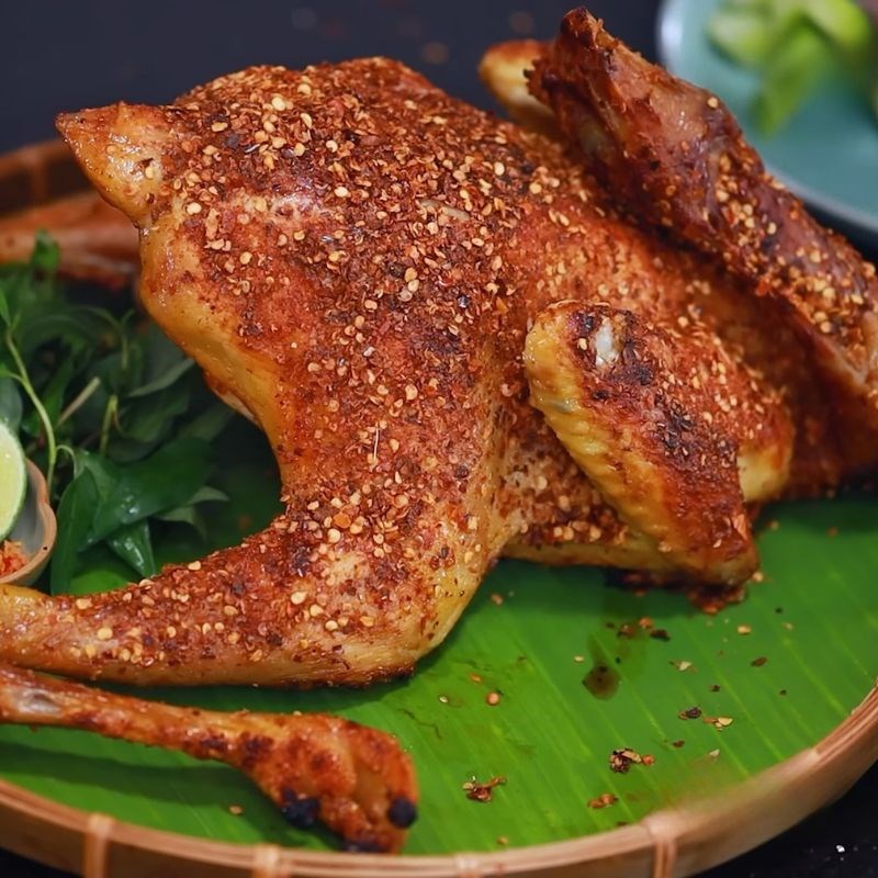 Bước 5 Thành phẩm Gà nướng muối ớt bằng than