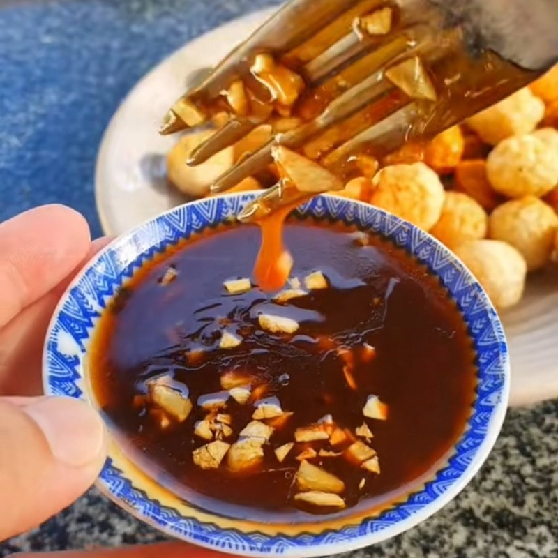 Bước 3 Thành phẩm Tương đen chấm bò viên