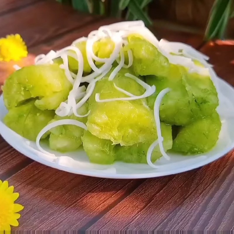 Bước 5 Thành phẩm Sắn hấp cốt dừa lá nếp