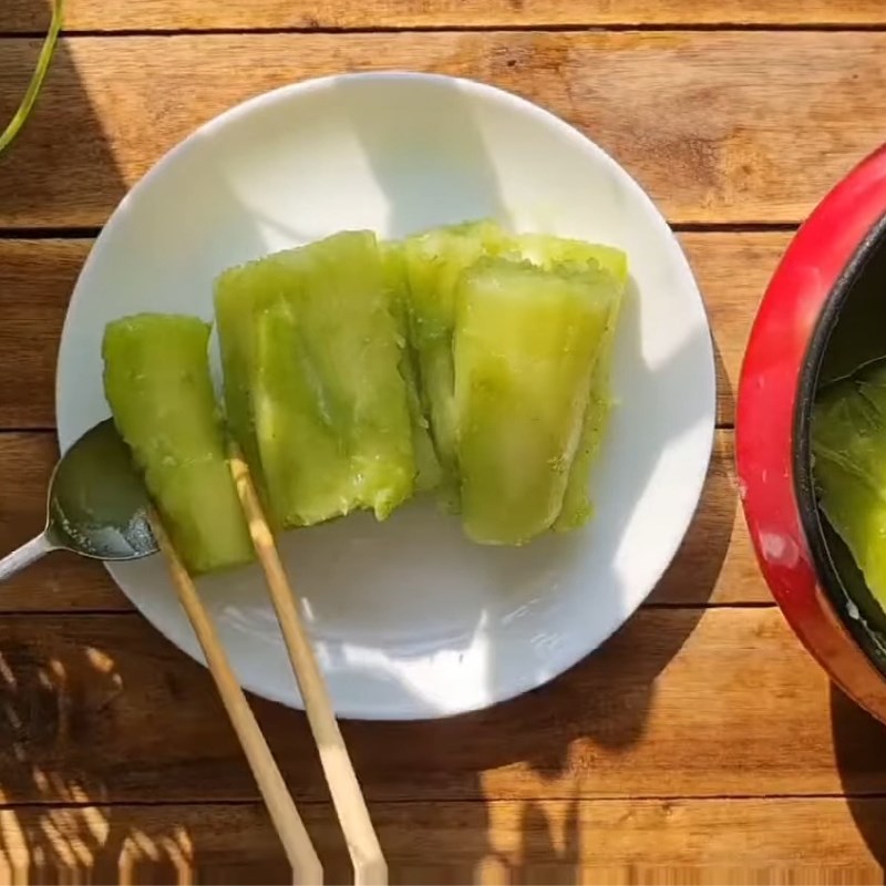 Bước 5 Thành phẩm Sắn hấp cốt dừa lá nếp